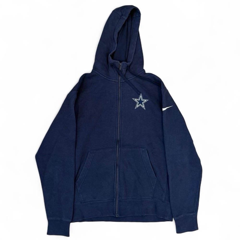 Nike Dallas Cowboys Full Zip Navy Blue Hoodie Adult Size Medium NFL Star America